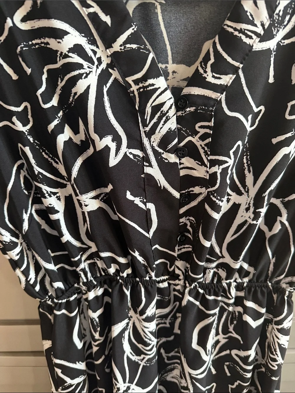 Seven Islands Black & White Floral Maxi Dress - Women